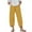 Yellow, variant on Zuesphe Womens Casual Pants Wide Leg Women Capri Pants for Summer Denim Womens Petite Cotton Lounge Pants Womens Cargo Pants with Pockets Petite