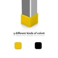 thumbnail image 3 of 24Pcs Yellow Soft Angle Iron Foot Pad L Shaped Edge Leg Cap 40mmx40mm, 3 of 7