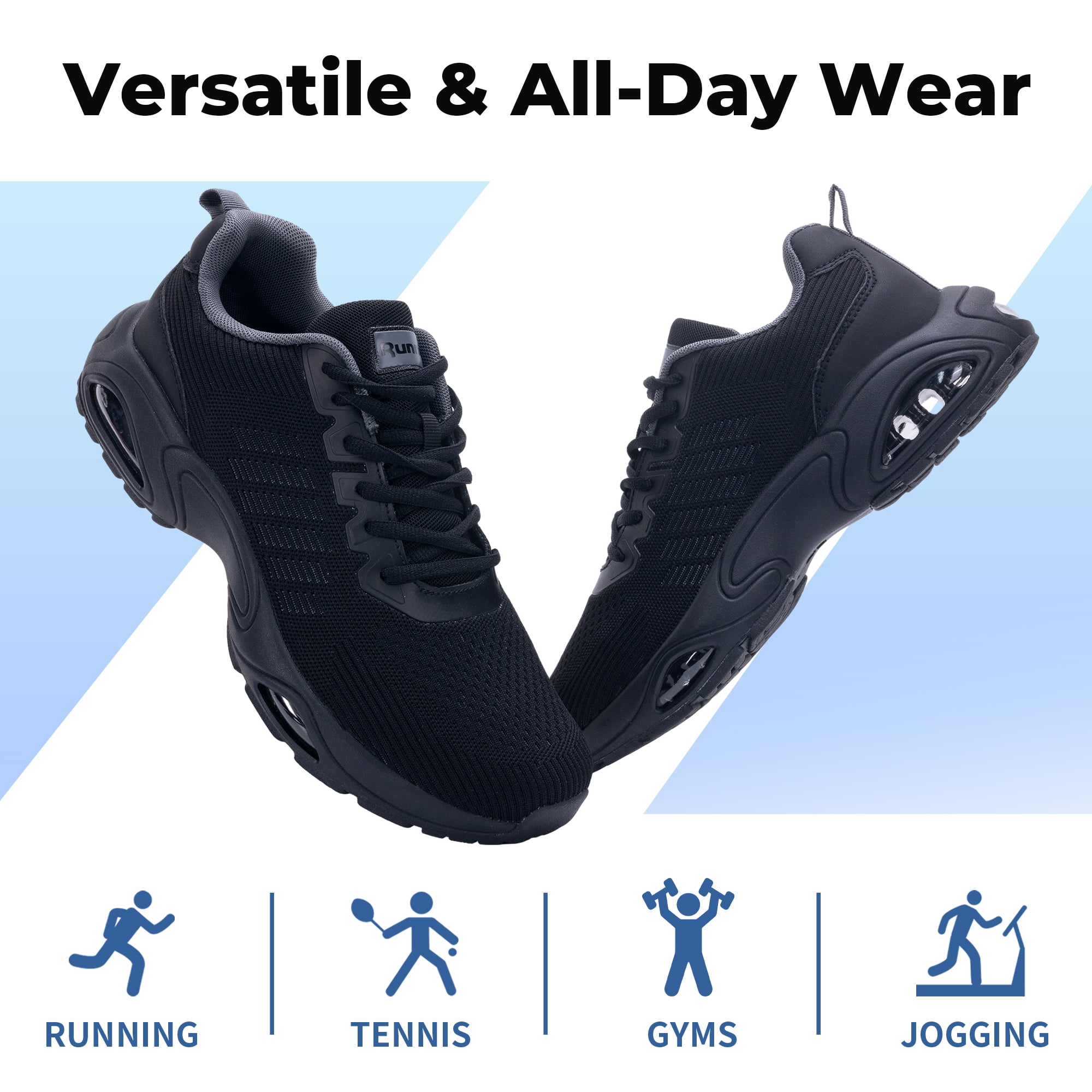 AHUSIR Men's Tennis Running Shoes Breathable Athletic Training Walking Sneakers for Gym Jogging Sports US 7-13