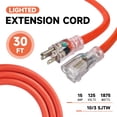 thumbnail image 2 of Cable de extensión EP de 30 pies iluminado para exteriores 10/3 SJTW 15A 125V, 2 of 7