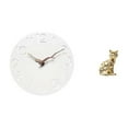 thumbnail image 1 of Reloj de pared,Reloj de pared decorativo para baño o dormitorio,Reloj de pared redondo silencioso,sin tictac,ideal para regalar.,Figura de escritorio,Estatua de gato en, 1 of 8