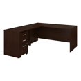 thumbnail image 1 of Carell Furniture 66" Contemporary Wood Desk with Return/File Cabinet in Cherry, 1 of 7