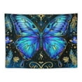 thumbnail image 5 of Shiartex  Blue Butterfly Tapestry Boho Floral Tapestries Botanical Moon Phase Tapestry Aesthetic Large Tapestry Teal Wall Tapestry for Bedroom Living Room Dorm Painting, 5 of 6