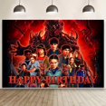 thumbnail image 1 of Yanonmyfd Stranger Season 5 Things Birthday Decorations, Stranger Season 5 Things Happy Birthday Banner Backdrop for Kids Birthday Party Supplies (5x3ft), 1 of 4