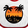 thumbnail image 4 of Inktastic San Diego Sunset Skyline Boys or Girls Baby Bib, 4 of 4