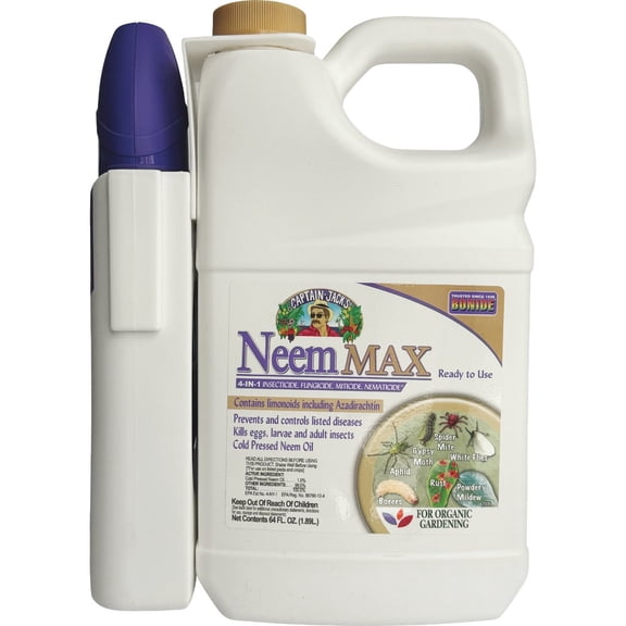 BONIDE Indoor & Outdoor for Organic Gardening Insect Killer Spray 2-Piece Set, 64 oz
