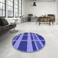 thumbnail image 4 of Ahgly Company Machine Washable Indoor Rectangle Transitional Purple Mimosa Purple Area Rugs, 2' x 3', 4 of 7