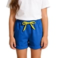 thumbnail image 2 of Girls Summer Casual Sweatshorts Elastic Waist Drawstring Athletic Lounge Shorts with Rolled Hem Comfortable Lightweight Activewear for Gym Running Play, 2 of 7