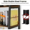 thumbnail image 6 of Librala Industrial Bookshelf 5-Tier, Home Office Bookcase Ladder Shelf, Freestanding Storage Shelves Rack Shelf Unit, Brown Ladder Bookcases with Metal Frame for Bedroom, Living Room, Kitchen, 6 of 9