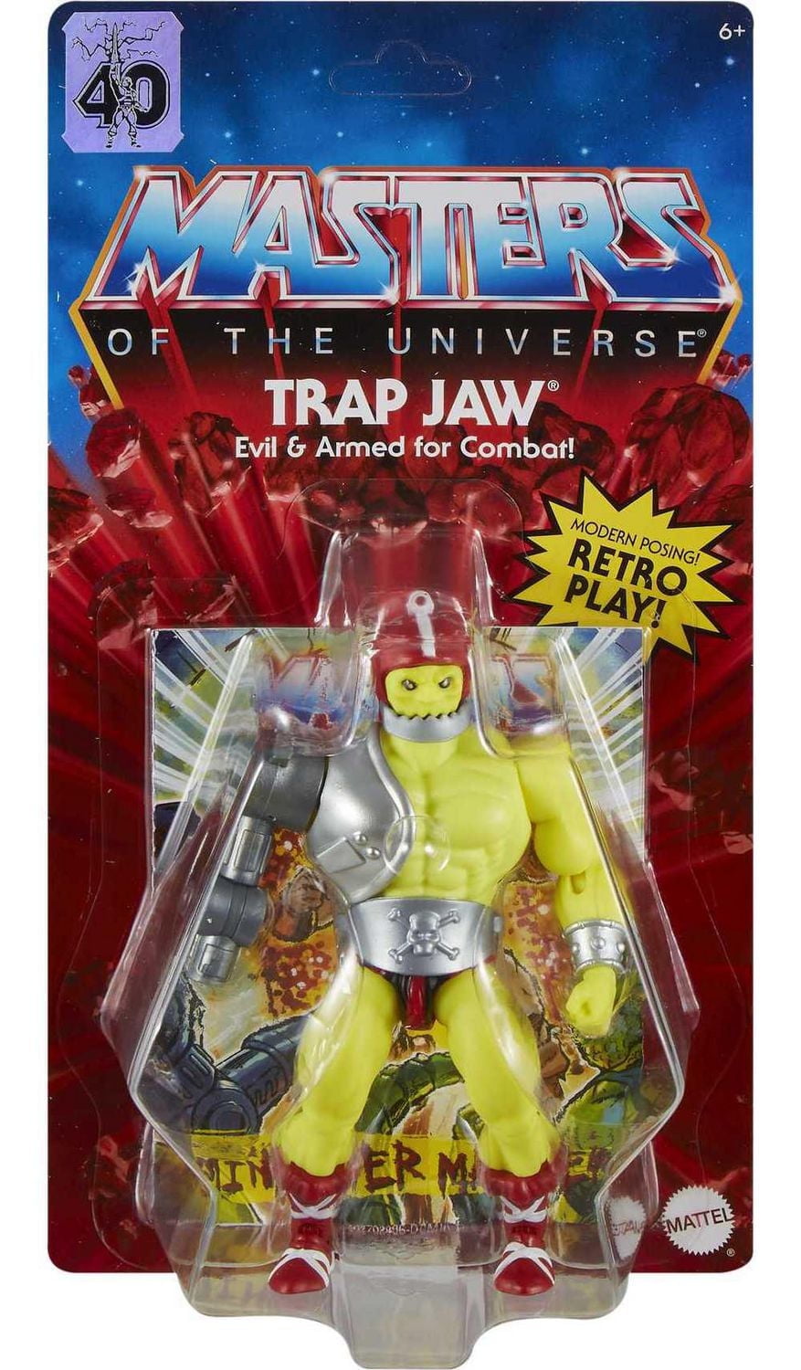 Masters of the Universe Origins 5.5-in Action Figure Trap Jaw, Battle Figures for Storytelling Play and Display