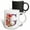 Multicolor, variant on 3drose, Pretty Floral Monogram G, 11oz Two-tone Black Mug
