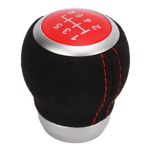 6 Speed Gear Shift Head Silver Ring Ergonomic Wear Replacement