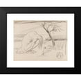 thumbnail image 2 of Stanisław Ignacy Witkiewicz 18x14 Black Modern Framed Museum Art Print Titled - Hunched Figure in a Fantastic Landscape (1915), 2 of 5