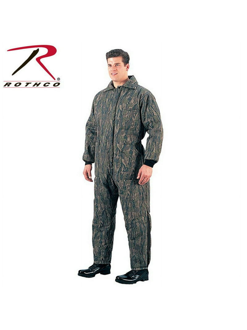 Rothco Men's Black Insulated Work Coveralls, Poly/Cotton Twill