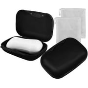 Soap Box Holder, Soap Dish Soap Saver Case Container for Bathroom Camping Gym 2Pack (Black)