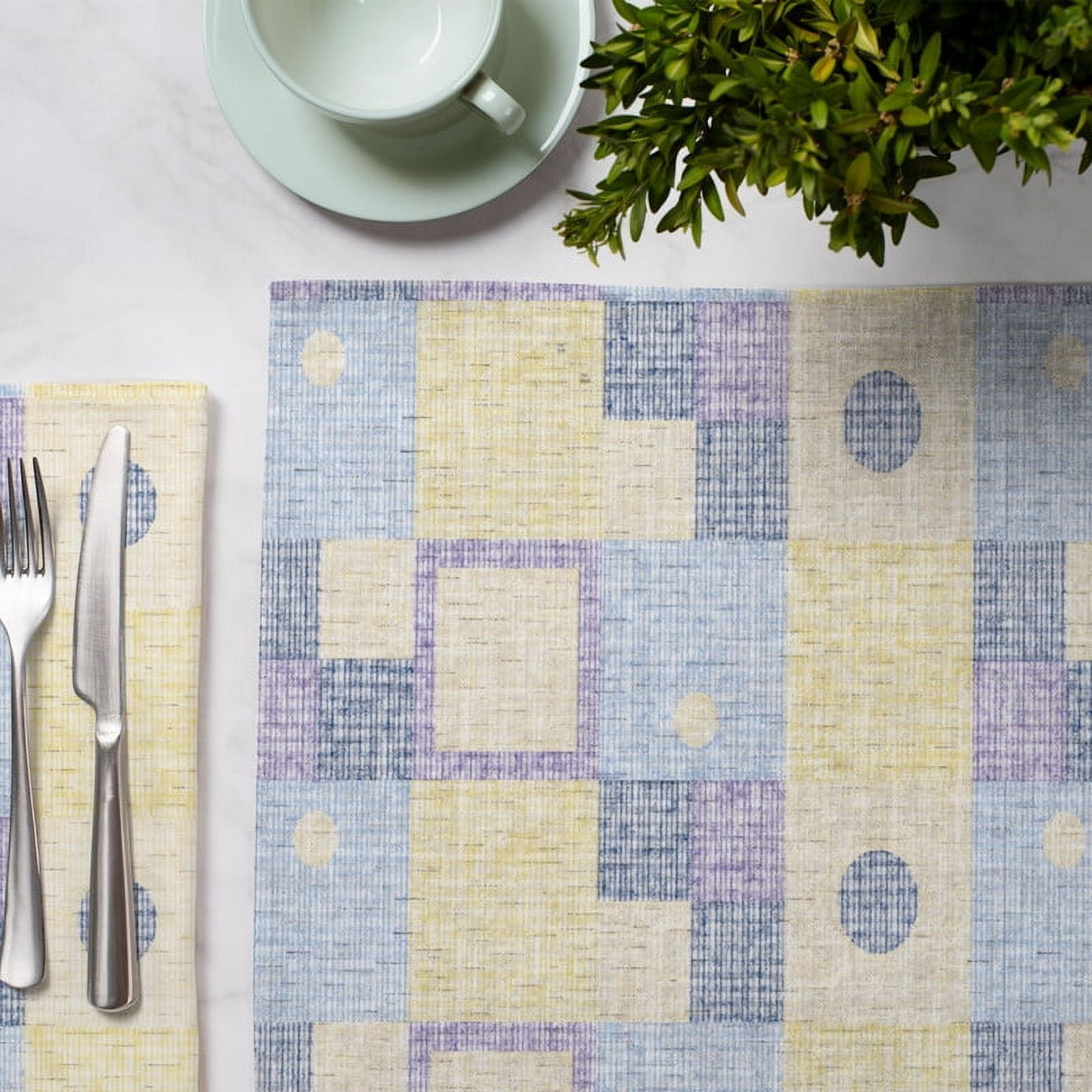 Place Mats Set,Decorative Table Place Mats For For In Door Dinning,Heat Insulation Stain Resistant Table Mats(Flower)