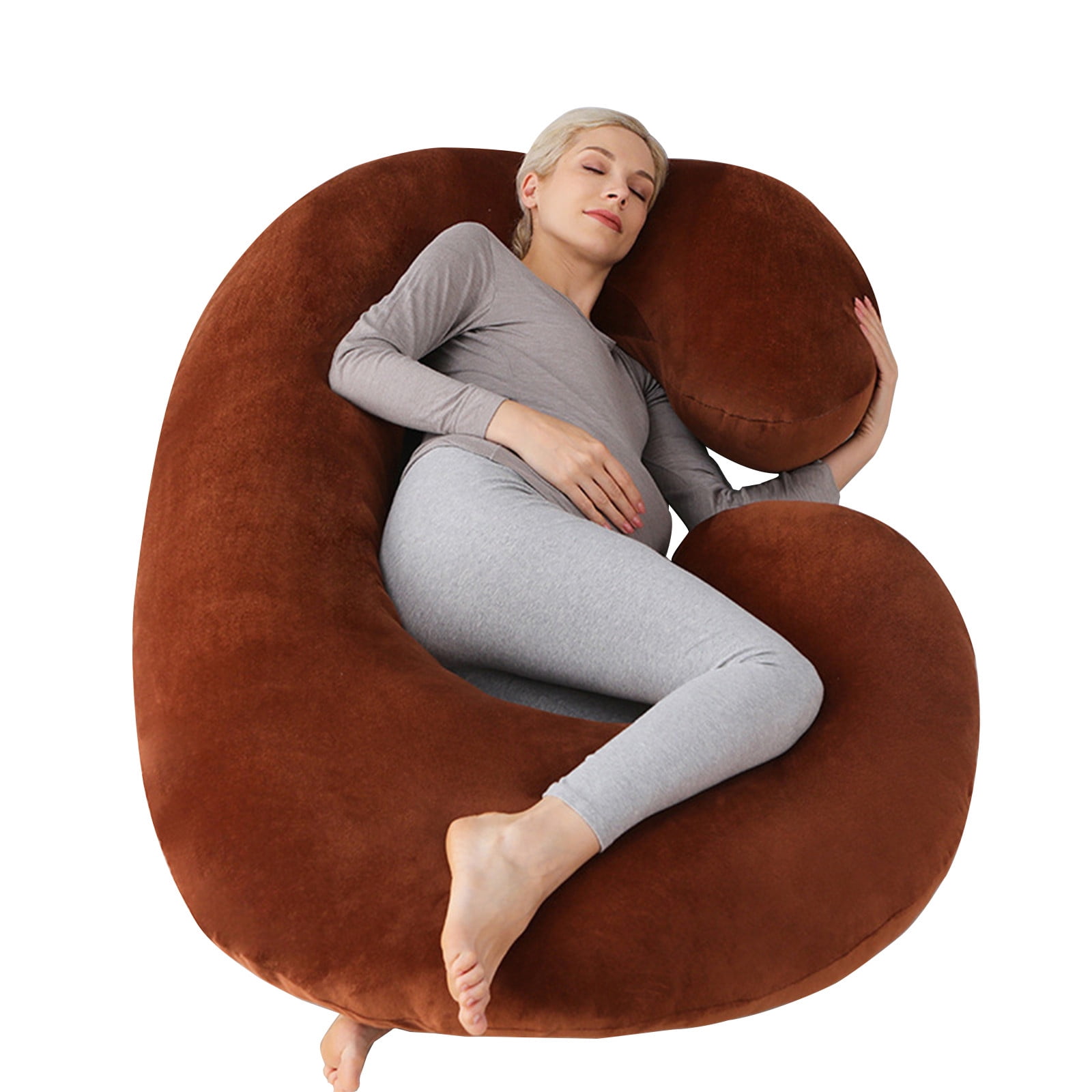VBODN Pillows for Bed King,C-shaped Maternity Pillow Pillow Cover Washable Removable Maternity Pillow Cover