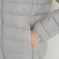 thumbnail image 4 of Black and Friday Clothing Sales Idoravan Women's Quilted Puffer Coat,Women's Puffer Jacket Stand Collar Zip Up Quilted Lightweight Down Coat Winter with Pockets Gray L, 4 of 5