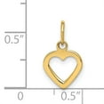 thumbnail image 2 of 14kt Yellow Gold Heart Pendant Charm Necklace Love Fine Jewelry Ideal Gifts For Women Gift Set From Heart, 2 of 5