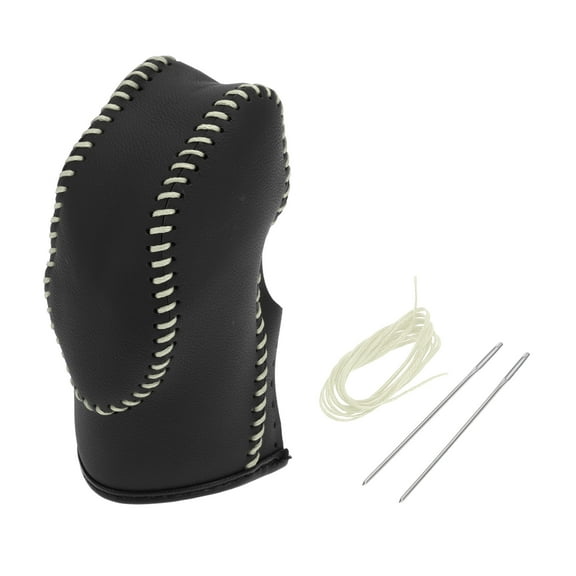 Unique Bargains Gear Shift Knob Cover for Ford Fusion 2013-2016 Anti-Slip Stick Shifting Handle Protector Faux Leather 1 Pc Black Beige