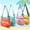 Orange+Green+Pink+Yellow, variant on Mesh Beach Bag for Shells Collecting ,Shell Bags for Beach, Beach Shell Bag, Sea Shell Bags for Picking Up Shells