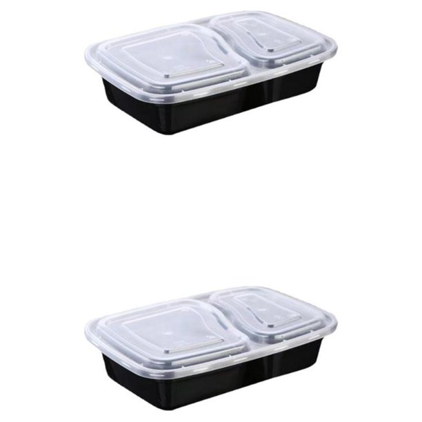 Advancent 20 unidades/juego de exquisita caja de almacenamiento para manualidades, buena sensación de mano y gran capacidad, contenedores de Negro 800ml 20 piezas con tapa 2Conjunto