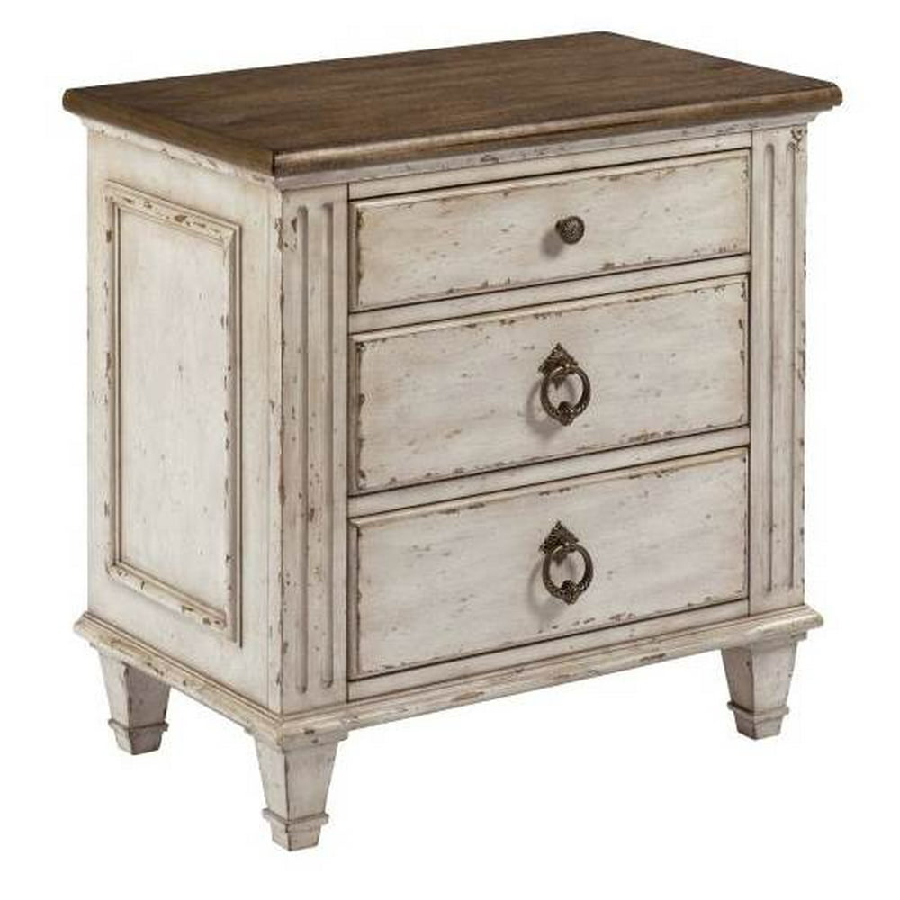 American Drew Nightstand in Distressed White Finish