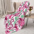 thumbnail image 3 of Disketp Flamingo Cozy Flannel Fleece Throw Blanket: Has a velvety texture for All Seasons - Perfect for Women, Men, & Kids"50"x40", 3 of 6