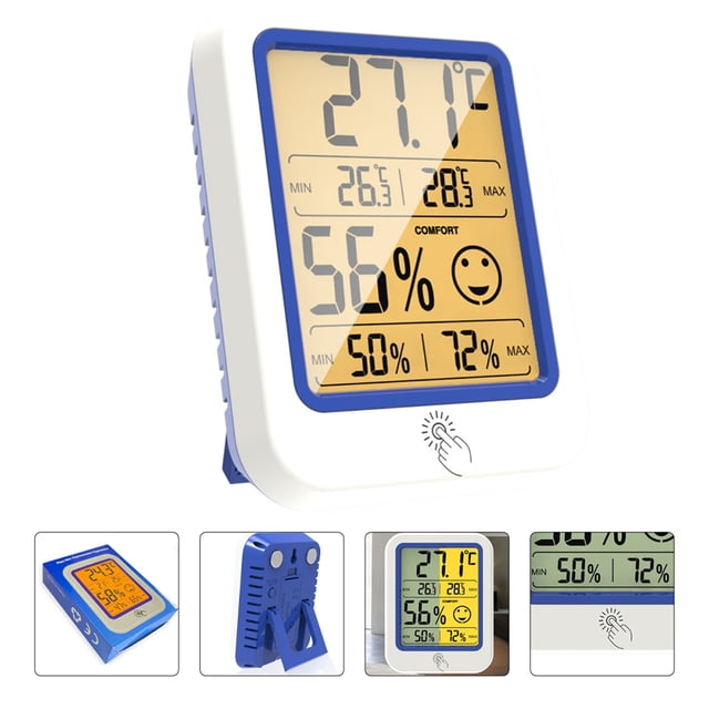 unbranded Humidity Recorder Hygrothermograph Plastic White for Home Temperature Monitoring 1Set