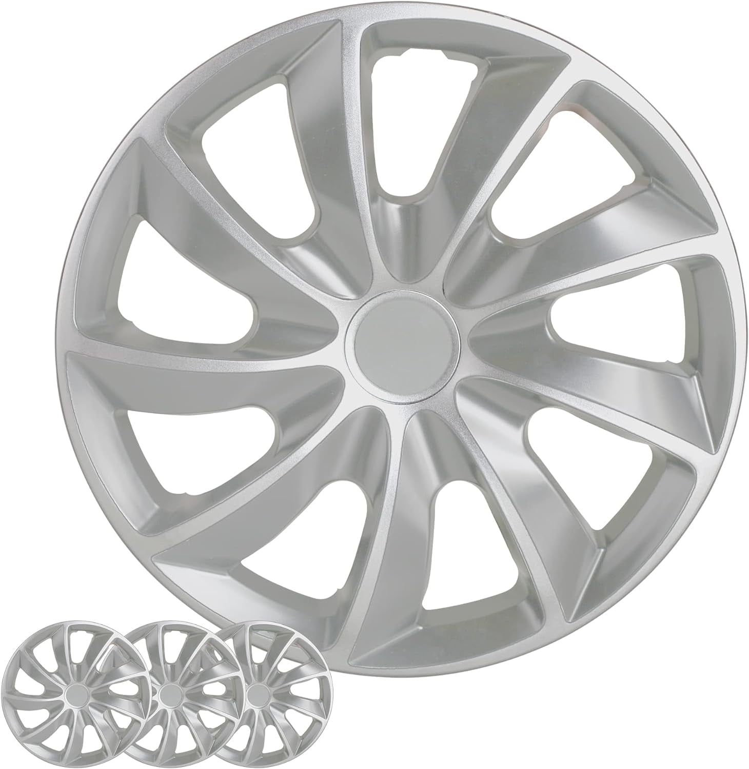 JEU COUVERCLE MOYEU argent brillant original Mercedes-Benz diamètre 66