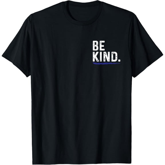 Be Kind Inspirational Graphic Tee Retro Distressed Positive Message Short Sleeve Unisex Adult T-Shirt Black