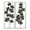 Black Orchid Solid Floral Rectangle S/2 14"W, 36"H, variant on DecMode Gold Metal Cutout Floral Wall Decor with White Accents