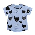 thumbnail image 1 of Gibobby Camisas Para Niños Elegantes Nueva camiseta de manga corta con cuello redondo para niños y niñas con estampado de dibujos animados de verano a la moda con dobladillo i(Azul, 2-3 Años), 1 of 5