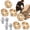 2 Set, variant on 3PCS Wood Carving Disc Set - Carbide Grinding Shaping Wheel for 4" & 4-1/2" Angle Grinder, Wood Carving Disc with 5/8" Arbor for Woods Cutting Sanding Polishing (1 Set)