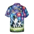 thumbnail image 2 of Happy New Year Border Collie Family Cheer Winter Midnight Firework Hawaiian Shirt Breathable Summer Unisex Merch Borders Dog Lovers Gifts Idea - 02025, 2 of 6