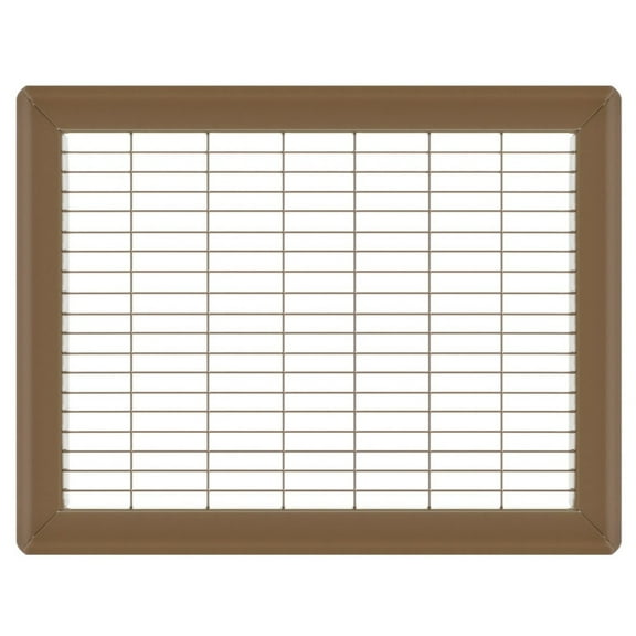 10in x 14in Imperial Brown Heavy Gauge Steel Floor Grille - Heating and Cooling Air Vent