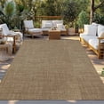 thumbnail image 3 of Fsddascl Vintage Brown Outdoor Rug for Patio/Deck, Non-Slip Large Area Rug 4 x 6 Ft, Farmhouse Retro Dark Solid Color Linen Texture Indoor Outdoor Rugs Washable Area Rugs, Camping Rug Carpet Runner, 3 of 9