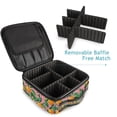 thumbnail image 4 of FORMRS Travel Makeup Bag Large Capacity Train Case Cosmetic Organizer with Adjustable Dividers, Pink Oranges, 4 of 8