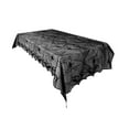 thumbnail image 3 of Mantel de Halloween de encaje negro Decoración de mesa de Halloween Centro de mesa Telaraña Murciélagos 122x244cm, 3 of 9
