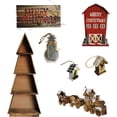thumbnail image 3 of Fraser Hill Farm Woodland Christmas 7-Piece Decorating Kit: Tree Shelf, Lighted Barn, Train, Wall Sign, Snowman, and 2 Birdhouse Ornaments, 3 of 10