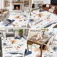 thumbnail image 5 of Blue Yellow Flowers Area Rugs 5'x7', Washable Small Throw Rugs for Laundry Room Playroom, Spring Summer Garden Wildflowers Indoor Outdoor Rug Non-Slip Low Pile Carpet Runner Reversible Floor Mats, 5 of 8