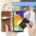thumbnail image 2 of Dteck Wallet Case For Samsung Galaxy A35 5G, Shockproof Premium PU Leather Flip Folio Case RFID Blocking Card Slots Magnetic Closure and Stand Business Case, Brown, 2 of 5