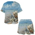 thumbnail image 3 of Beach Seashell Starfish 2 Pack Women’s Pajama Set Print Sleepwear And Shorts Y2k Loungewear Sets S-5XL, 3 of 7