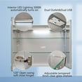 thumbnail image 2 of Dyconn Faucet Edison Tri-color LED Single Door Cabinet Mirror with Touch On/Off Dimmer and FogFree 24W x 30H, 2 of 5