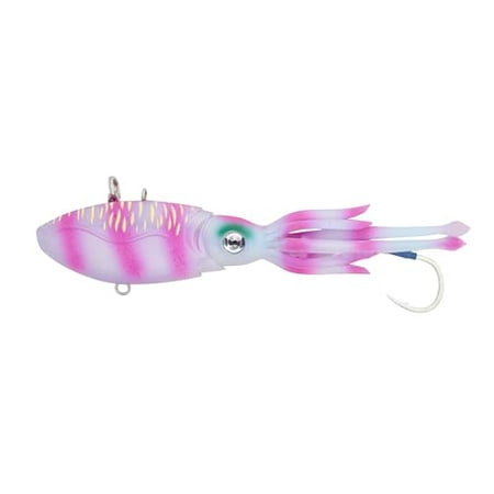 Nomad Design Squidtrex Fishing Lure with Patented Technology Vibration Design - TPE Soft Plastic BKK Assist Hooks Squid Lure