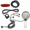 thumbnail image 2 of Electric Bike Headlight Tail Light Sets, Double Switch Front Rear Warning Lights Kit 4 LED Beads ABS Material  For Cycling, 2 of 8