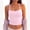 Pink, variant on IDOPIP Womens Tank Top Built in Bra Yoga Workout Tops Crop Halter Neck Womens Padded Sport Back Bras Cami Athletic Gym Cropped Tanks Spaghetti Strap Woman Backless Running Camisole