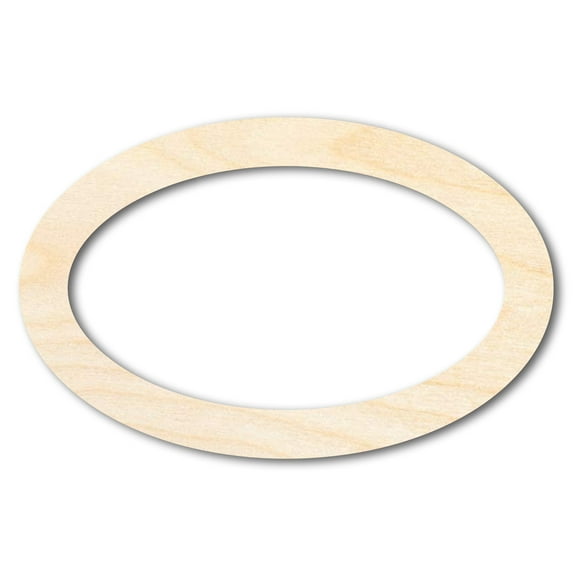 Unfinished Wood Oval Outline Shape 5" / 1/4"