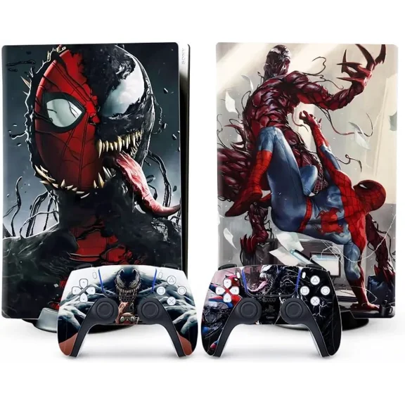 For PS5 Digital Edition Skin - Regular Digital Edition Console and Controller Accessories Cover Skins PS5 Controller Skin Gift ps5 Skins for Console Full Set PS5 Skin Spider