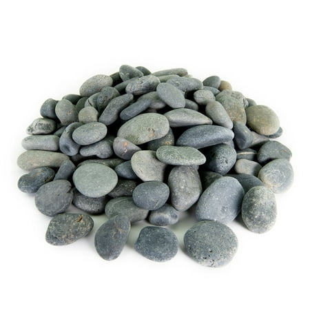 Mexican Beach Pebbles, Round River Rock Landscape Garden Stones 40 pounds